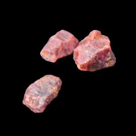 Purple Red Corundum Ruby 3 crystals approx. 1.5g Rocks and Things