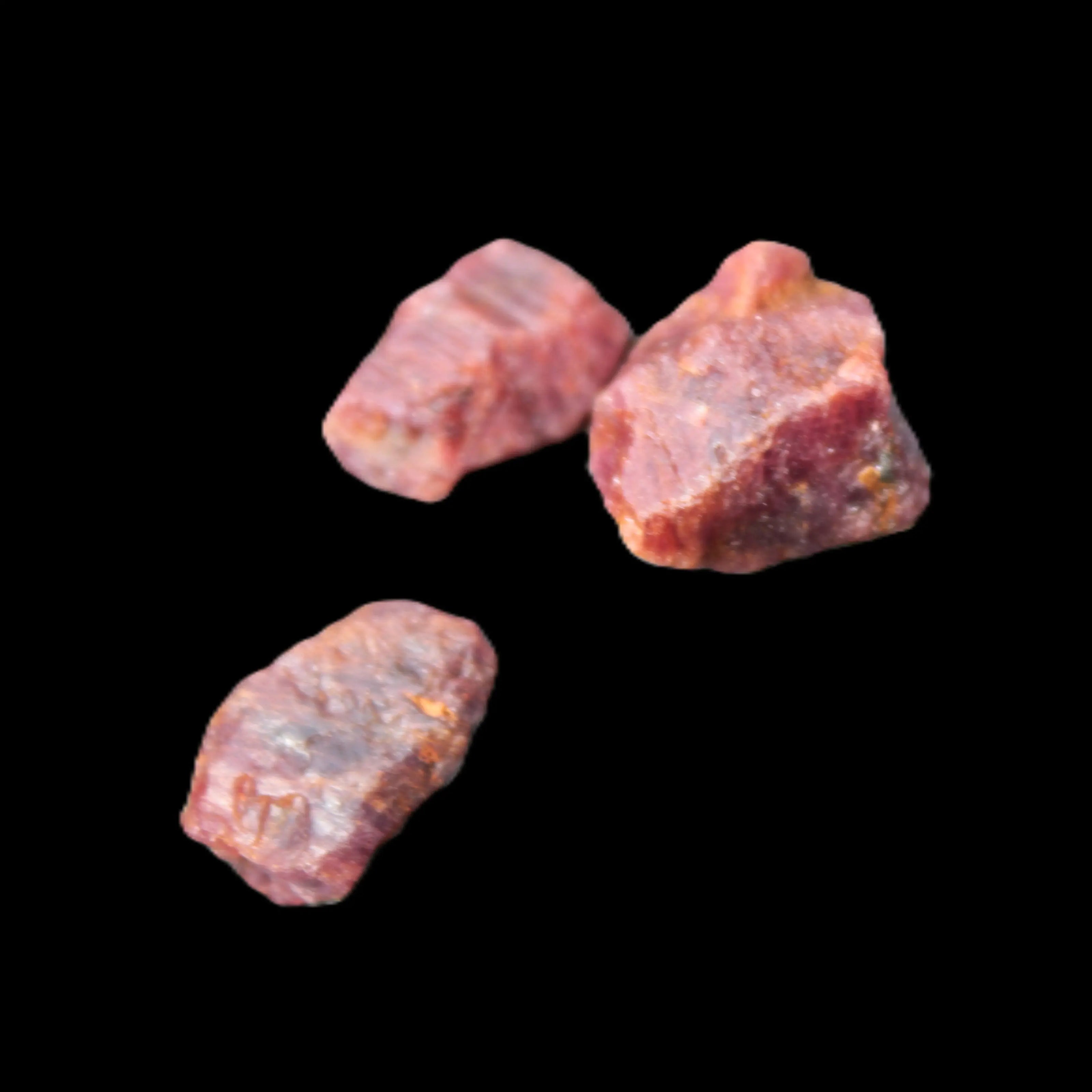 Purple Red Corundum Ruby 3 crystals approx. 1.5g Rocks and Things