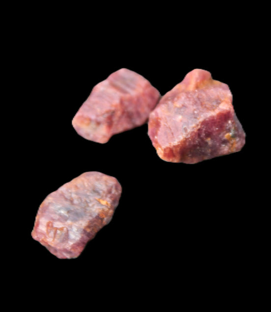 Purple Red Corundum Ruby 3 crystals approx. 1.5g Rocks and Things