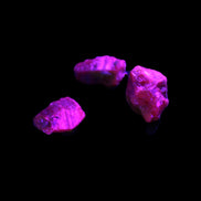 Purple Red Corundum Ruby 3 crystals approx. 1.5g Rocks and Things