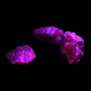 Purple Red Corundum Ruby 3 crystals approx. 1.5g Rocks and Things