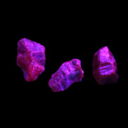 Purple Red Corundum Ruby 3 crystals approx. 1.5g Rocks and Things