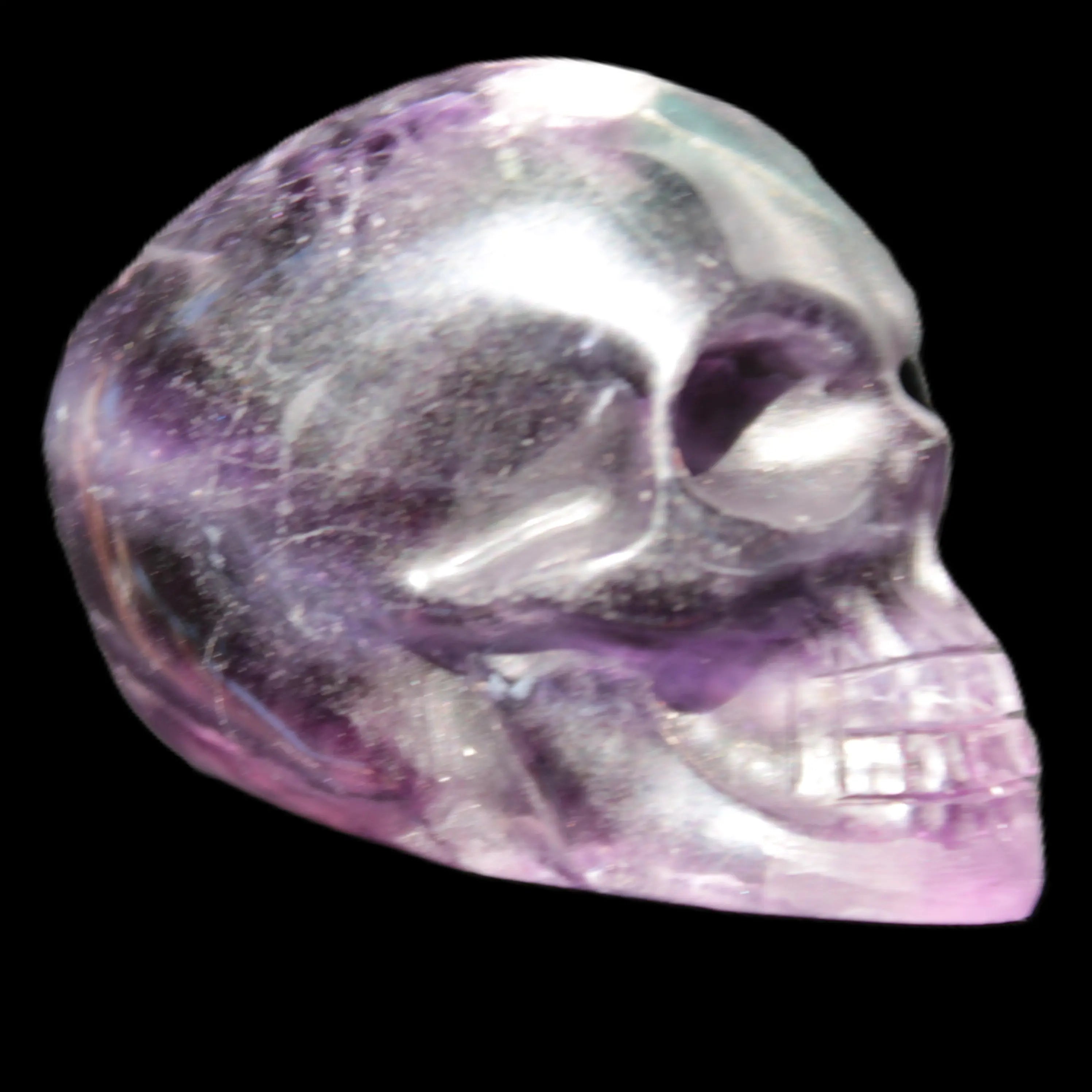 Purple with Green Fluorite skull 48*32*36mm 108g Rocks and Things Store