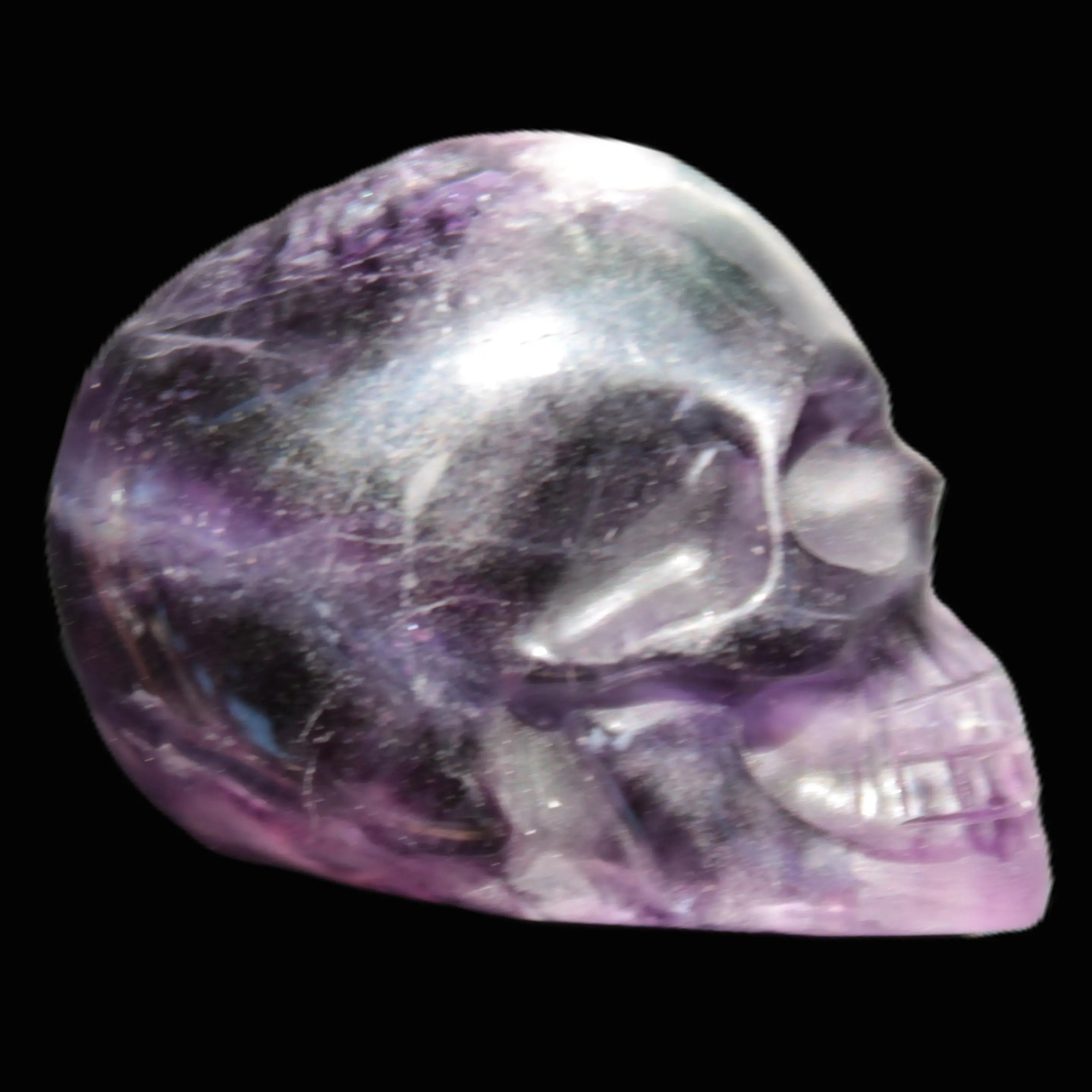 Purple with Green Fluorite skull 48*32*36mm 108g Rocks and Things Store