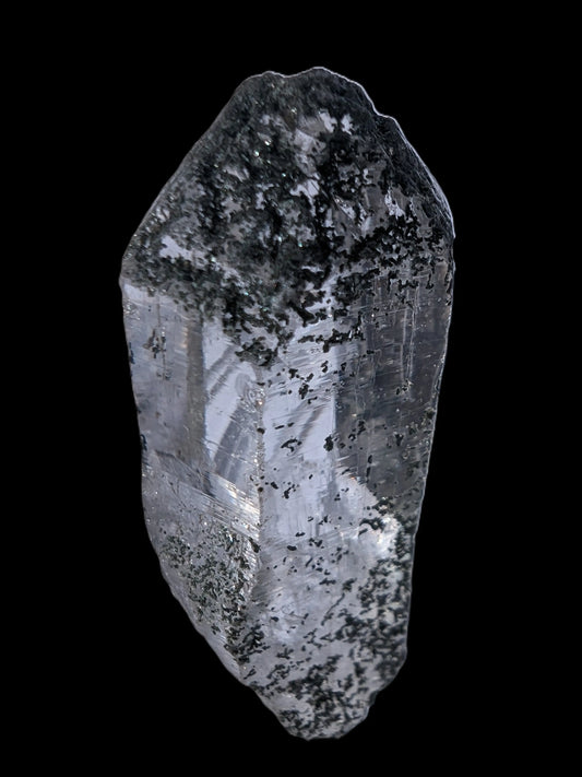 Quartz crystal etched with Chlorite from Pakistan 17.3g Rocks and Things Store