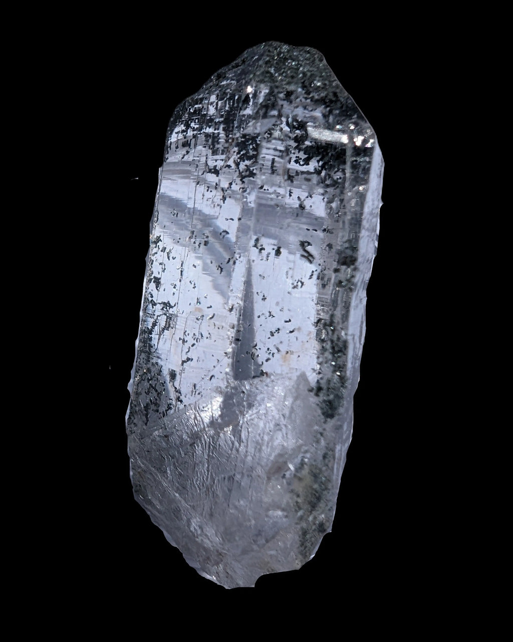 Quartz crystal etched with Chlorite from Pakistan 17.3g Rocks and Things Store