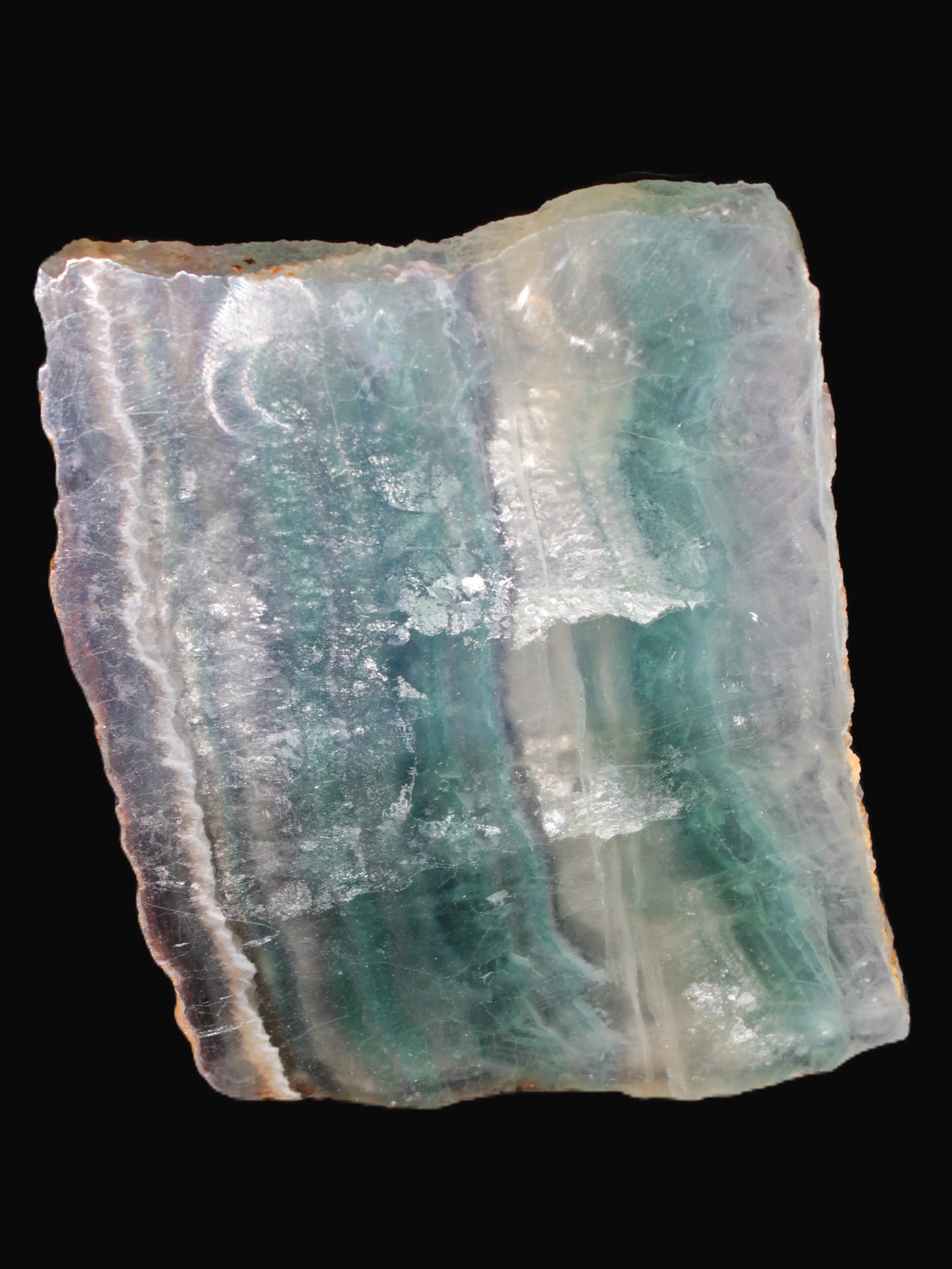 Rainbow Fluorite slice 555g Rocks and Things