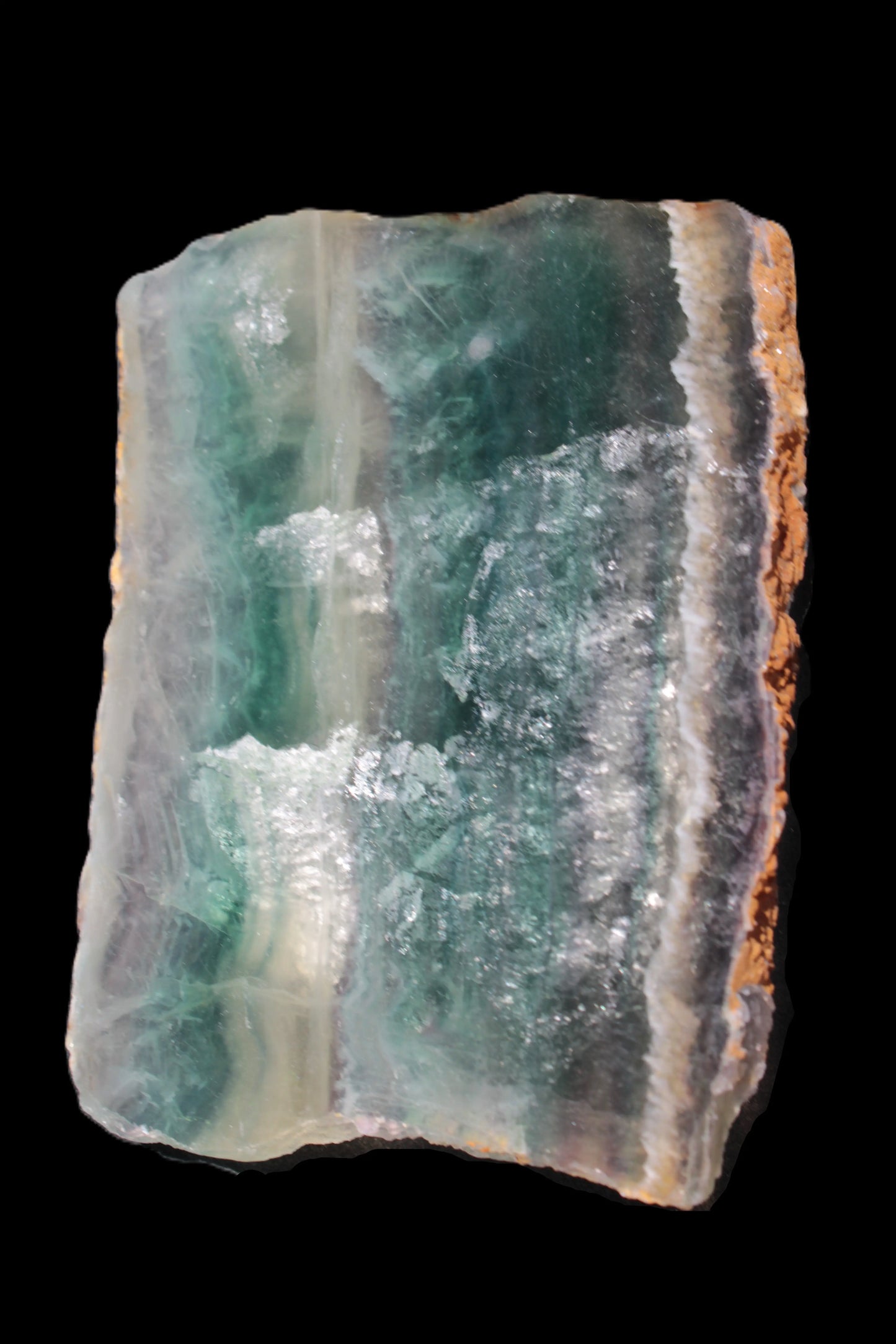 Rainbow Fluorite slice 555g Rocks and Things