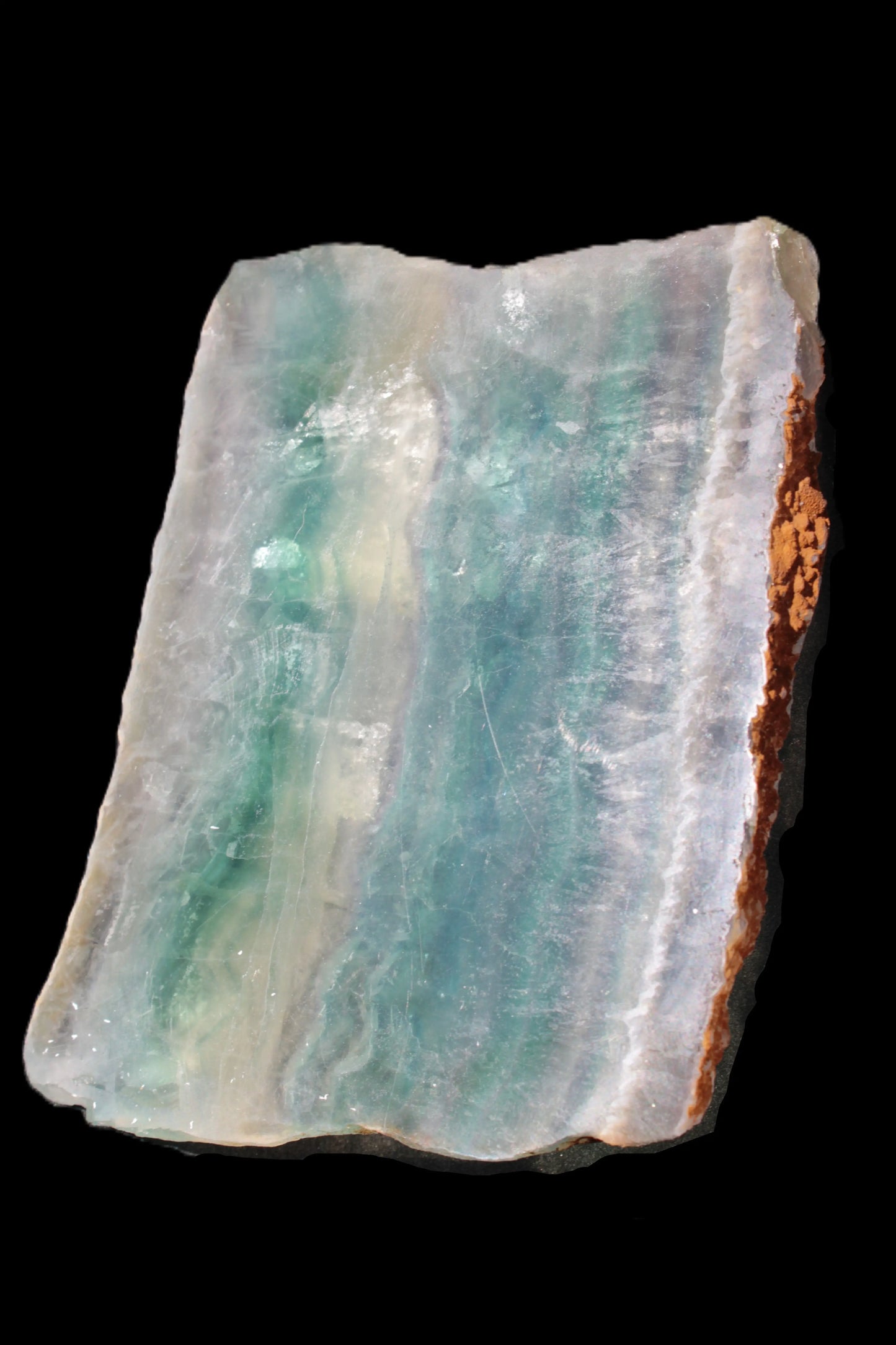 Rainbow Fluorite slice 555g Rocks and Things