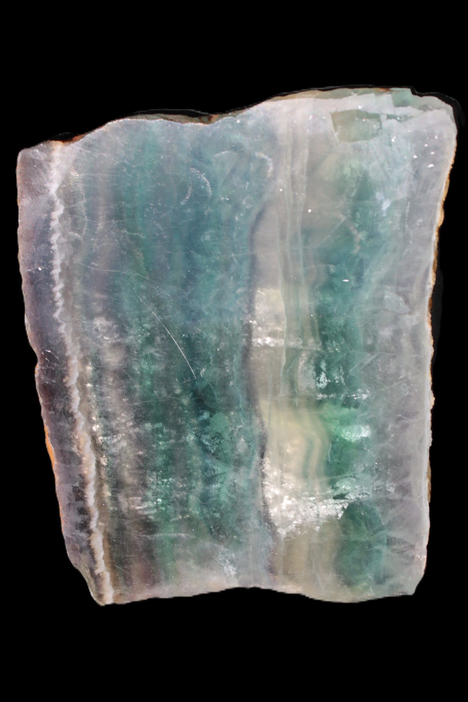 Rainbow Fluorite slice 555g Rocks and Things