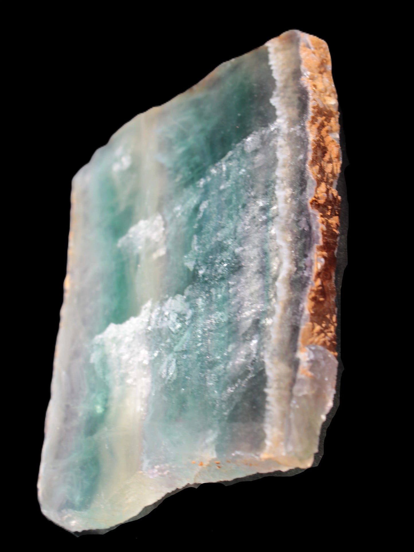 Rainbow Fluorite slice 555g Rocks and Things