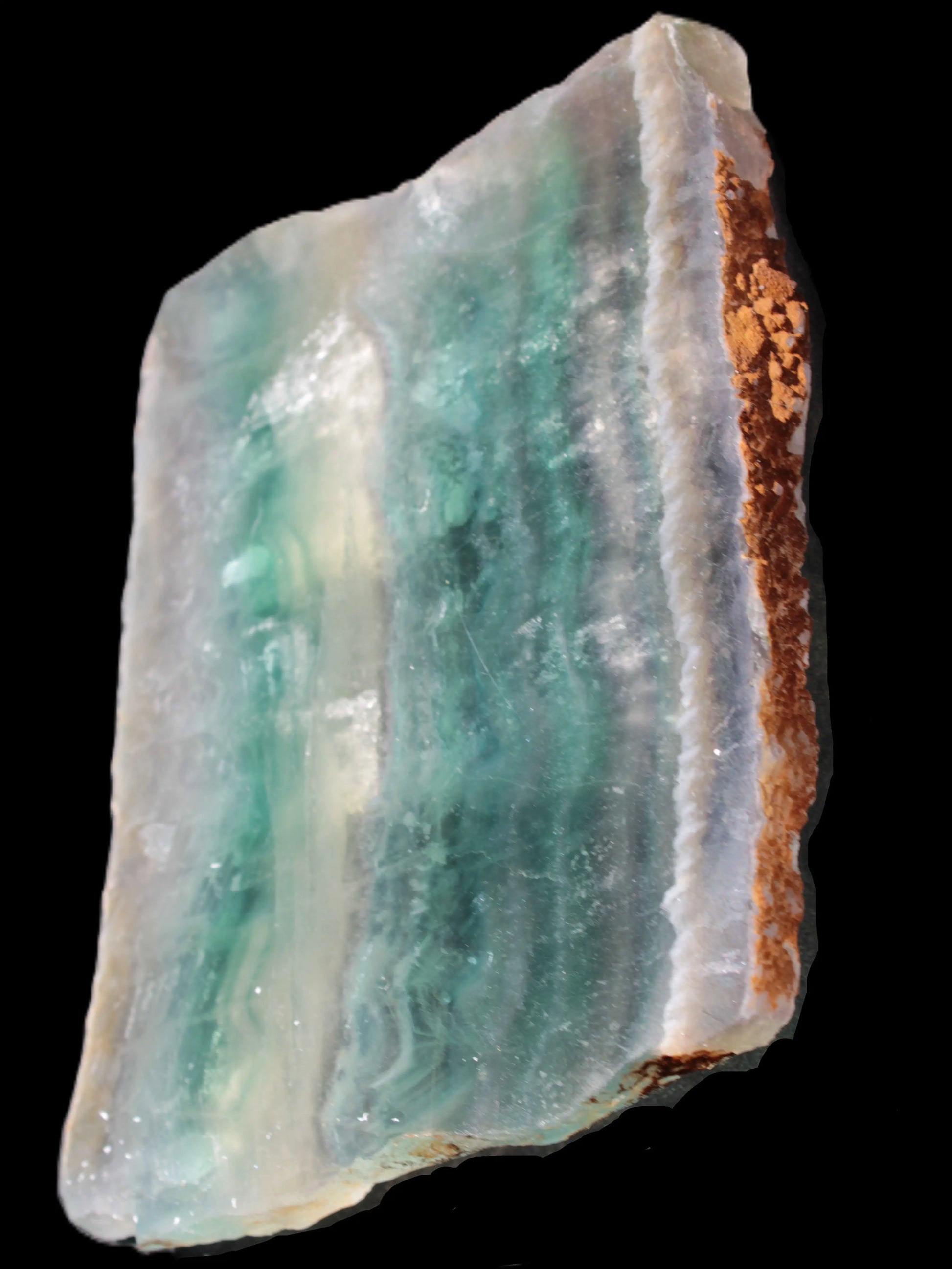 Rainbow Fluorite slice 555g Rocks and Things