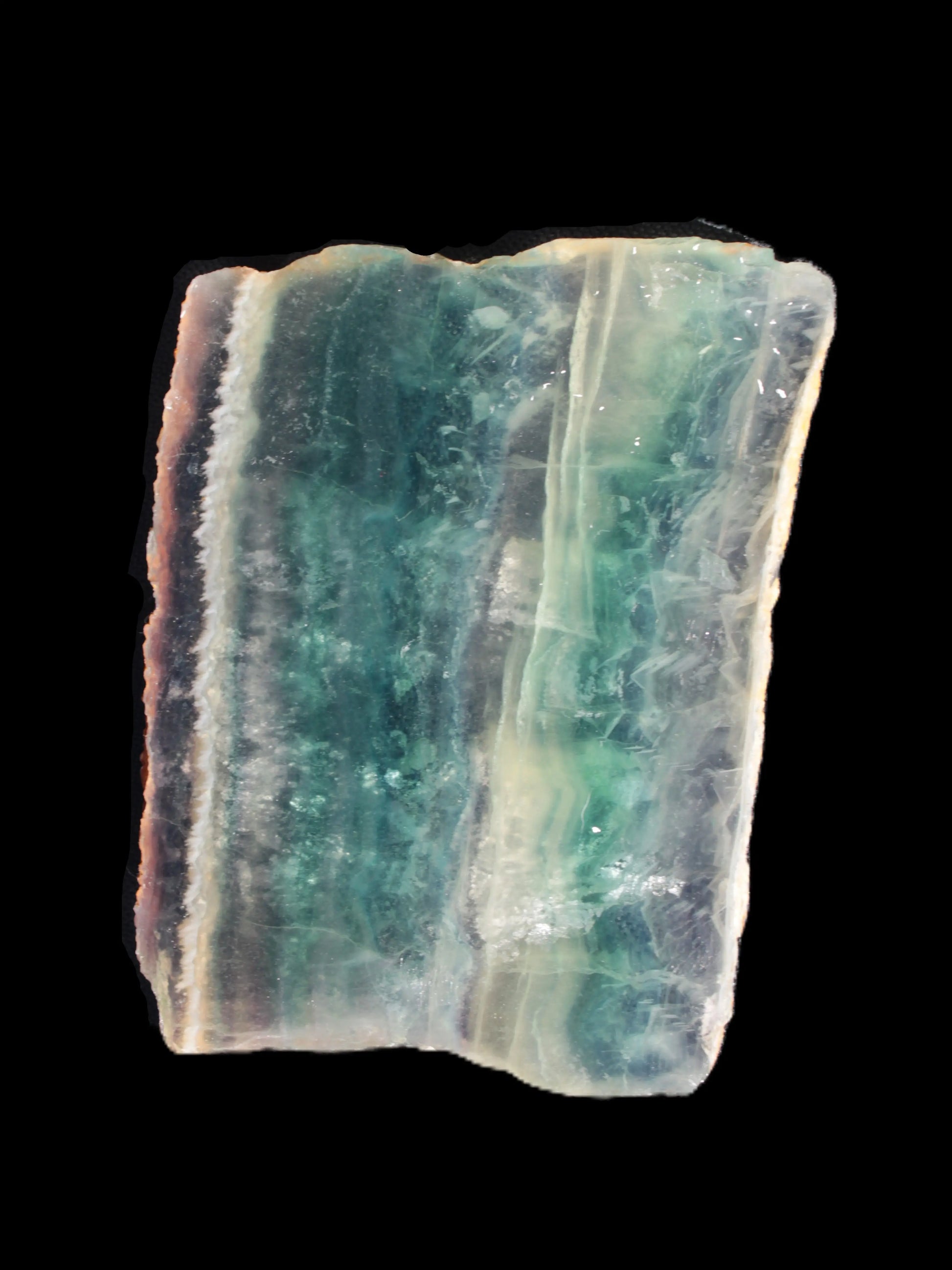 Rainbow Fluorite slice 555g Rocks and Things