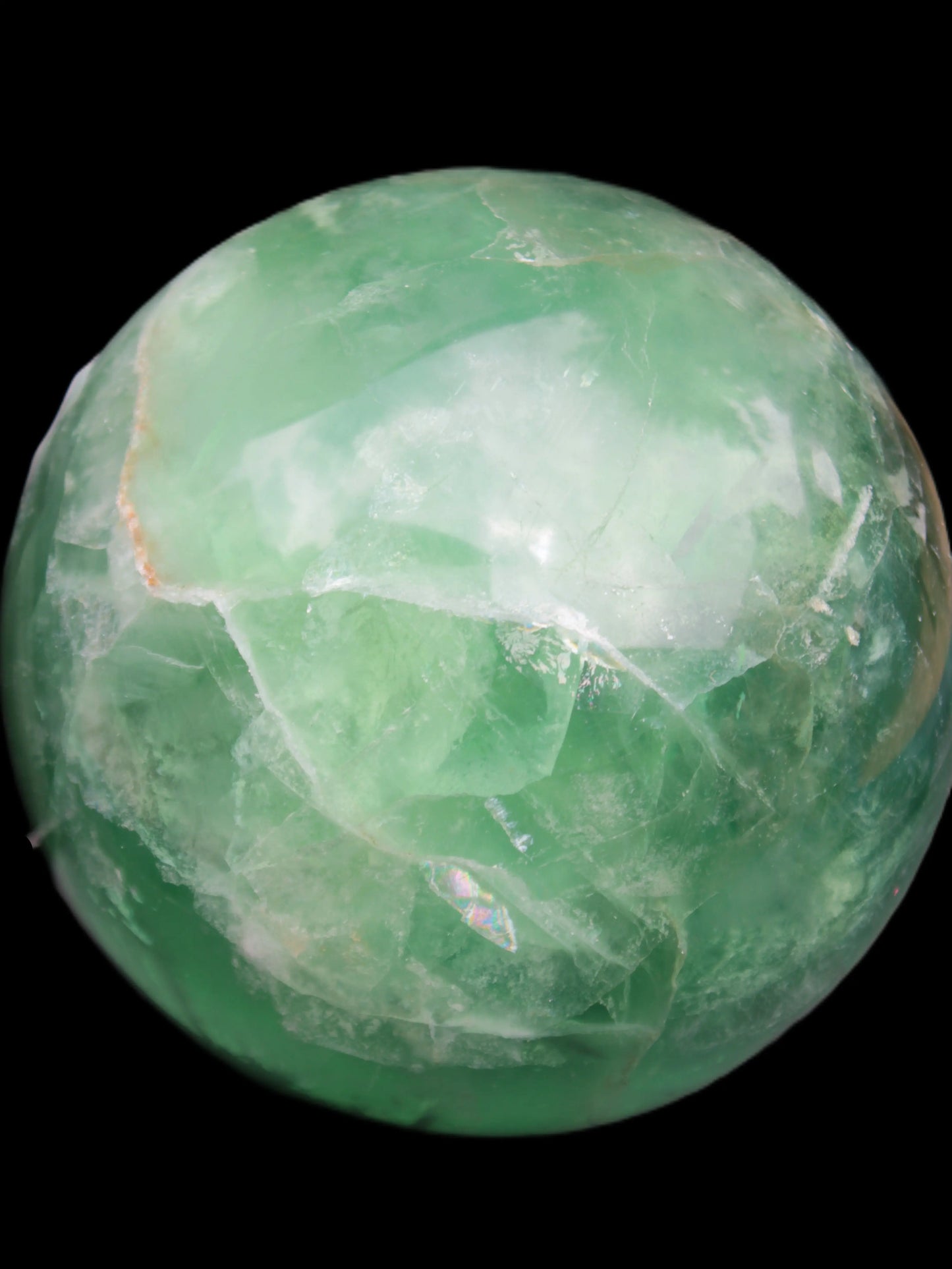 Rainbows Green Fluorite sphere 120mm 3350g Rocks and Things Store