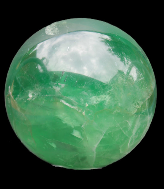 Rainbows Green Fluorite sphere 120mm 3350g Rocks and Things Store
