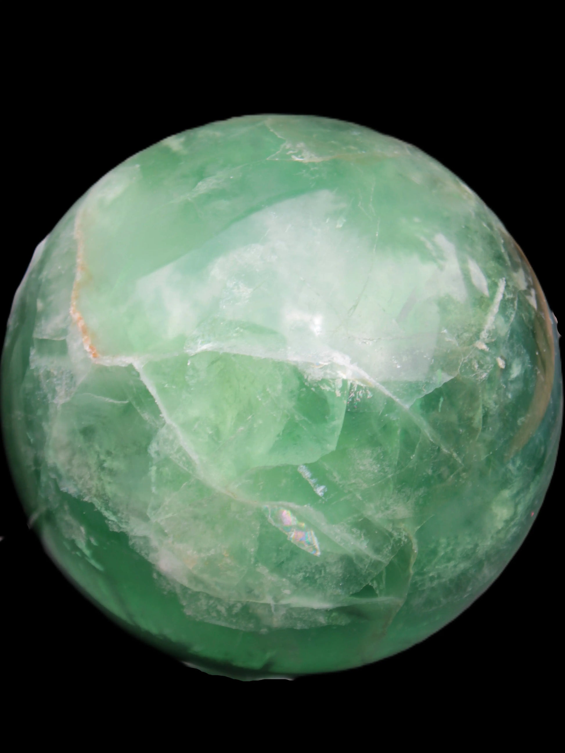 Rainbows Green Fluorite sphere 120mm 3350g Rocks and Things Store