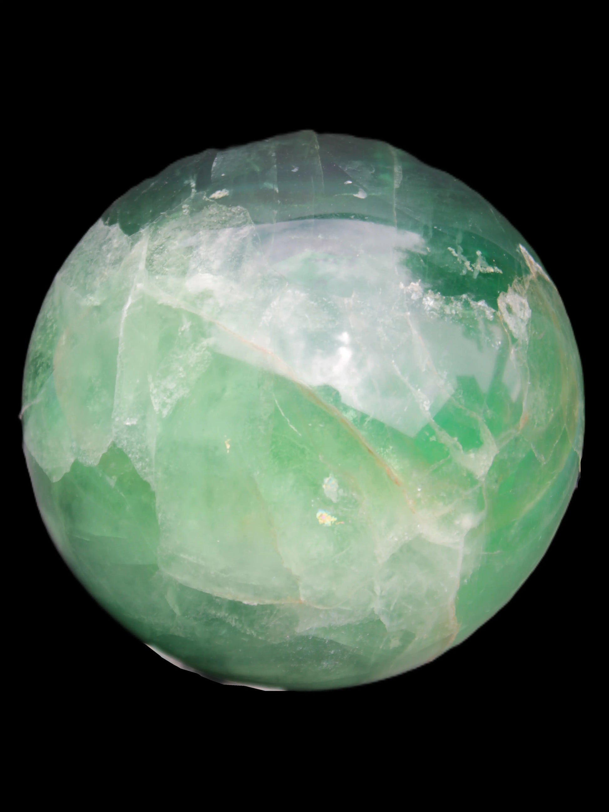 Rainbows Green Fluorite sphere 120mm 3350g Rocks and Things Store