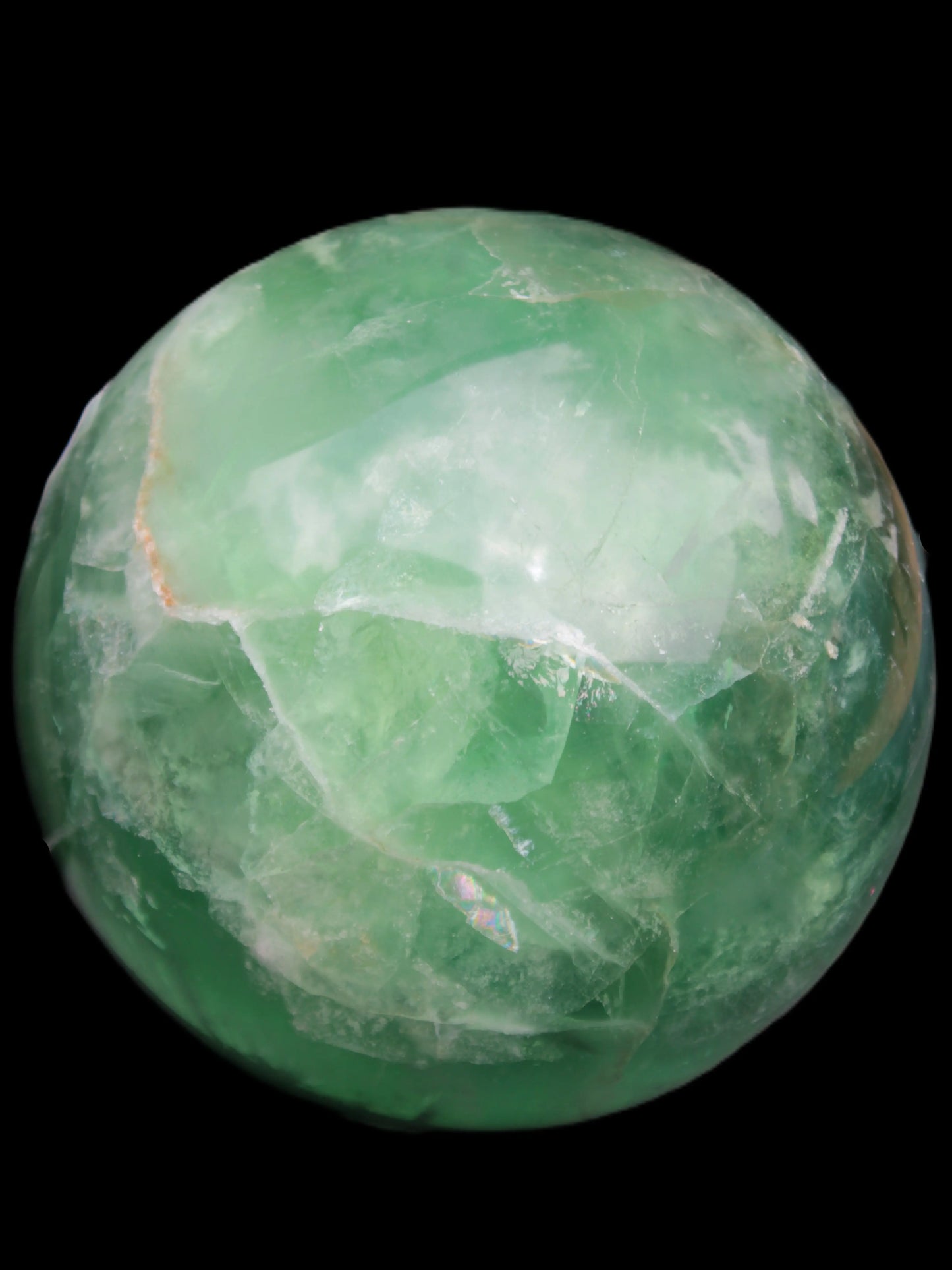 Rainbows Green Fluorite sphere 120mm 3350g Rocks and Things Store