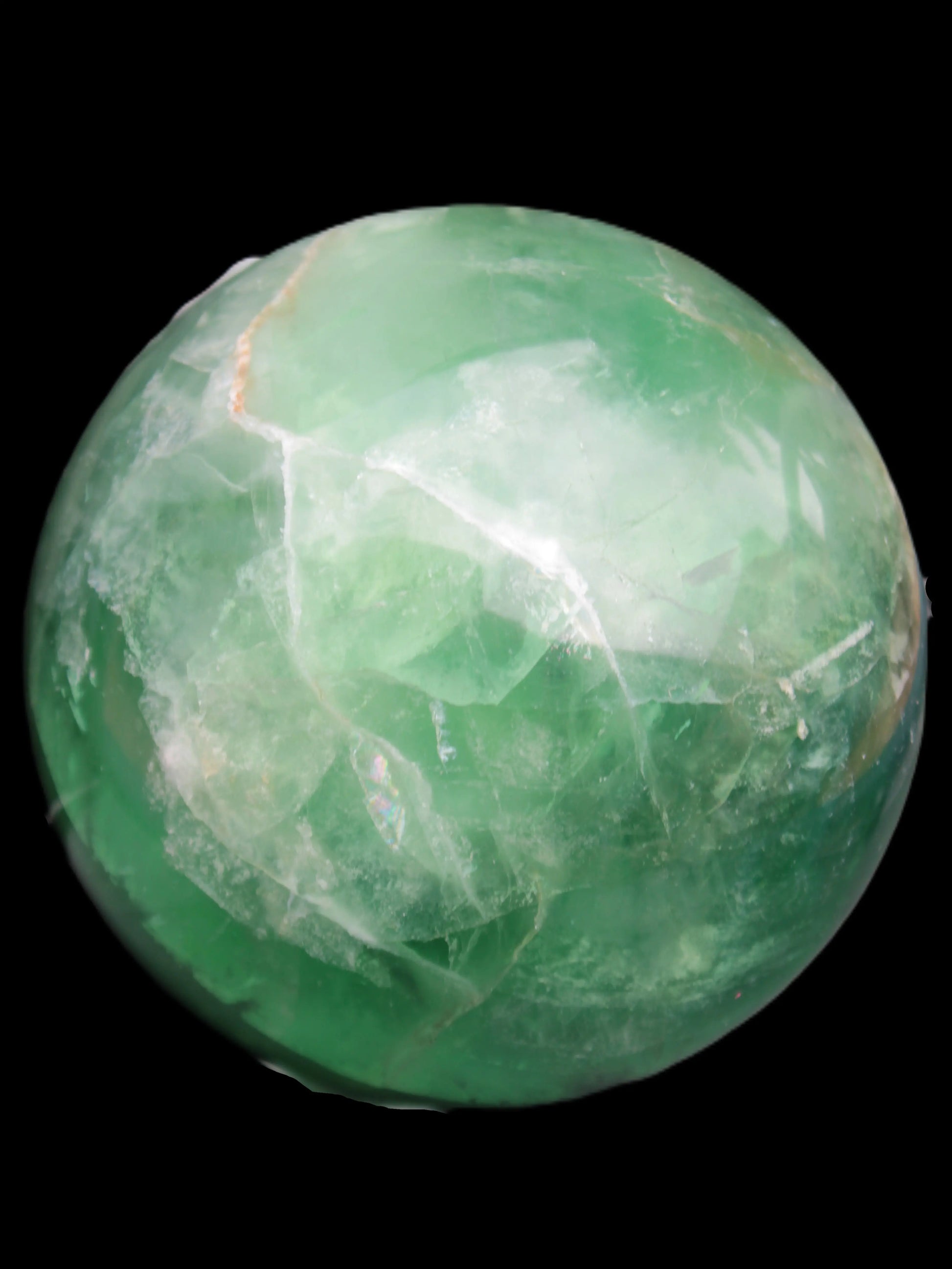 Rainbows Green Fluorite sphere 120mm 3350g Rocks and Things Store