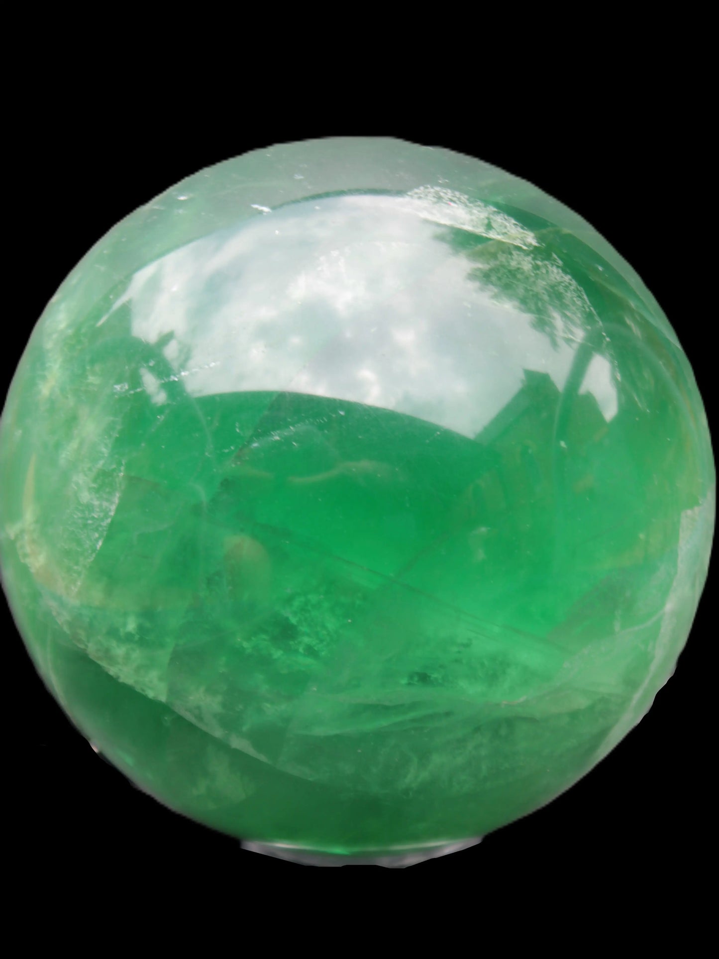 Rainbows Green Fluorite sphere 120mm 3350g Rocks and Things Store