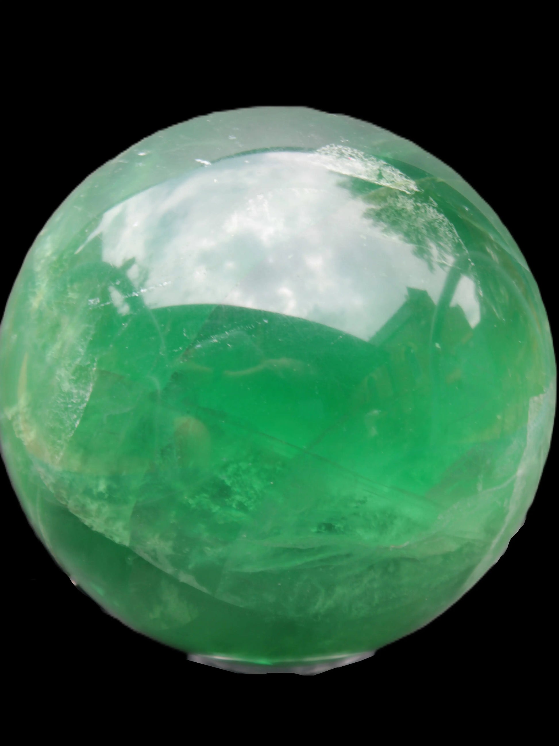 Rainbows Green Fluorite sphere 120mm 3350g Rocks and Things Store