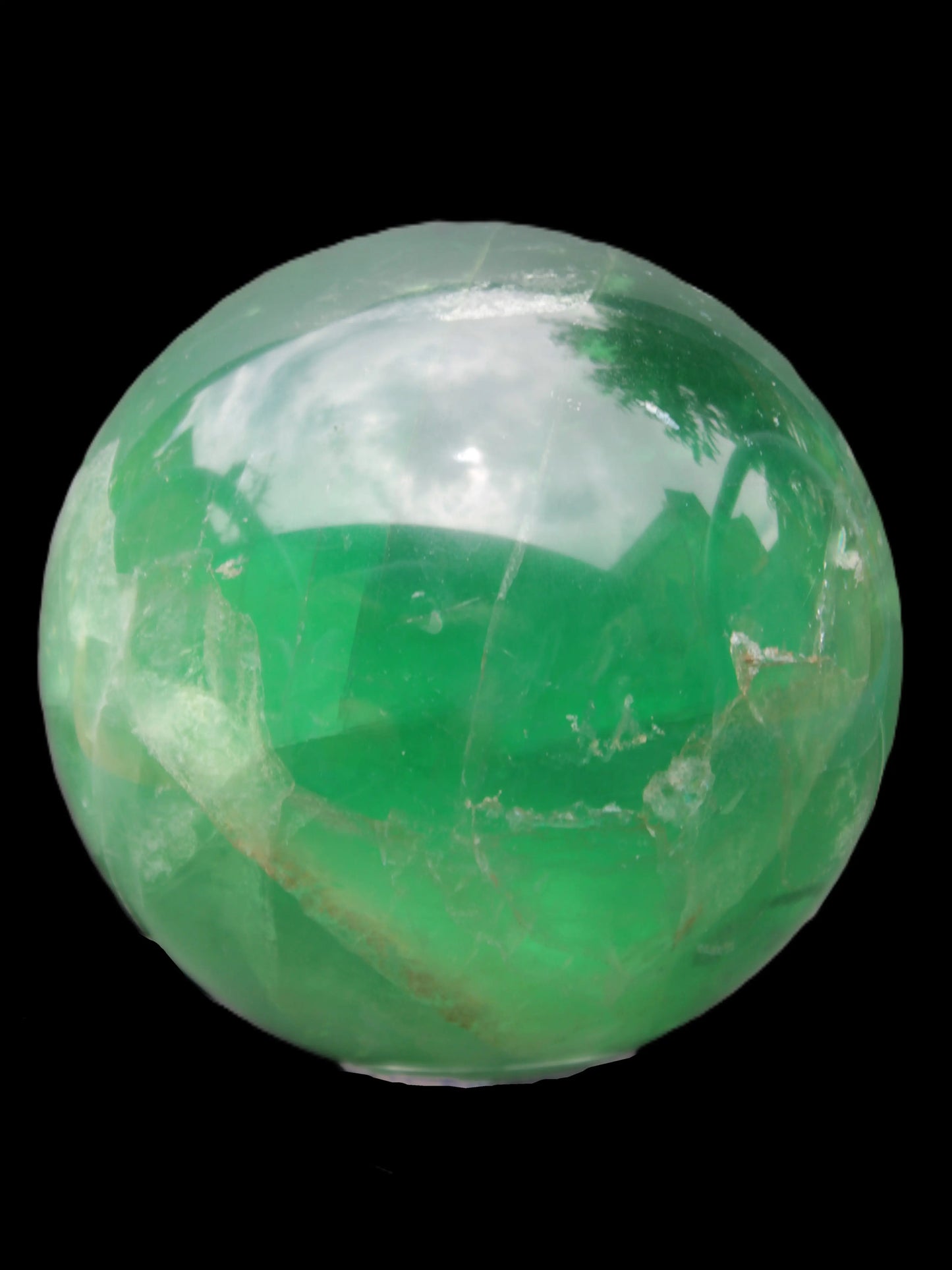 Rainbows Green Fluorite sphere 120mm 3350g Rocks and Things Store