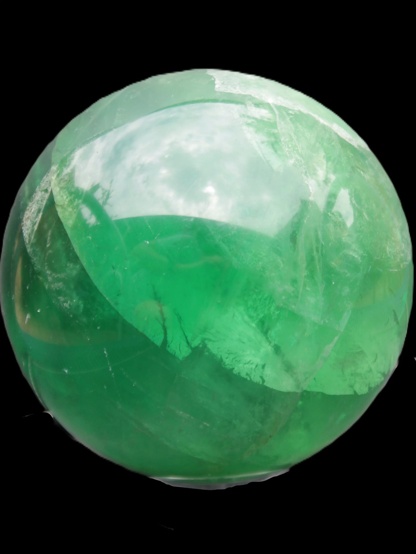 Rainbows Green Fluorite sphere 120mm 3350g Rocks and Things Store