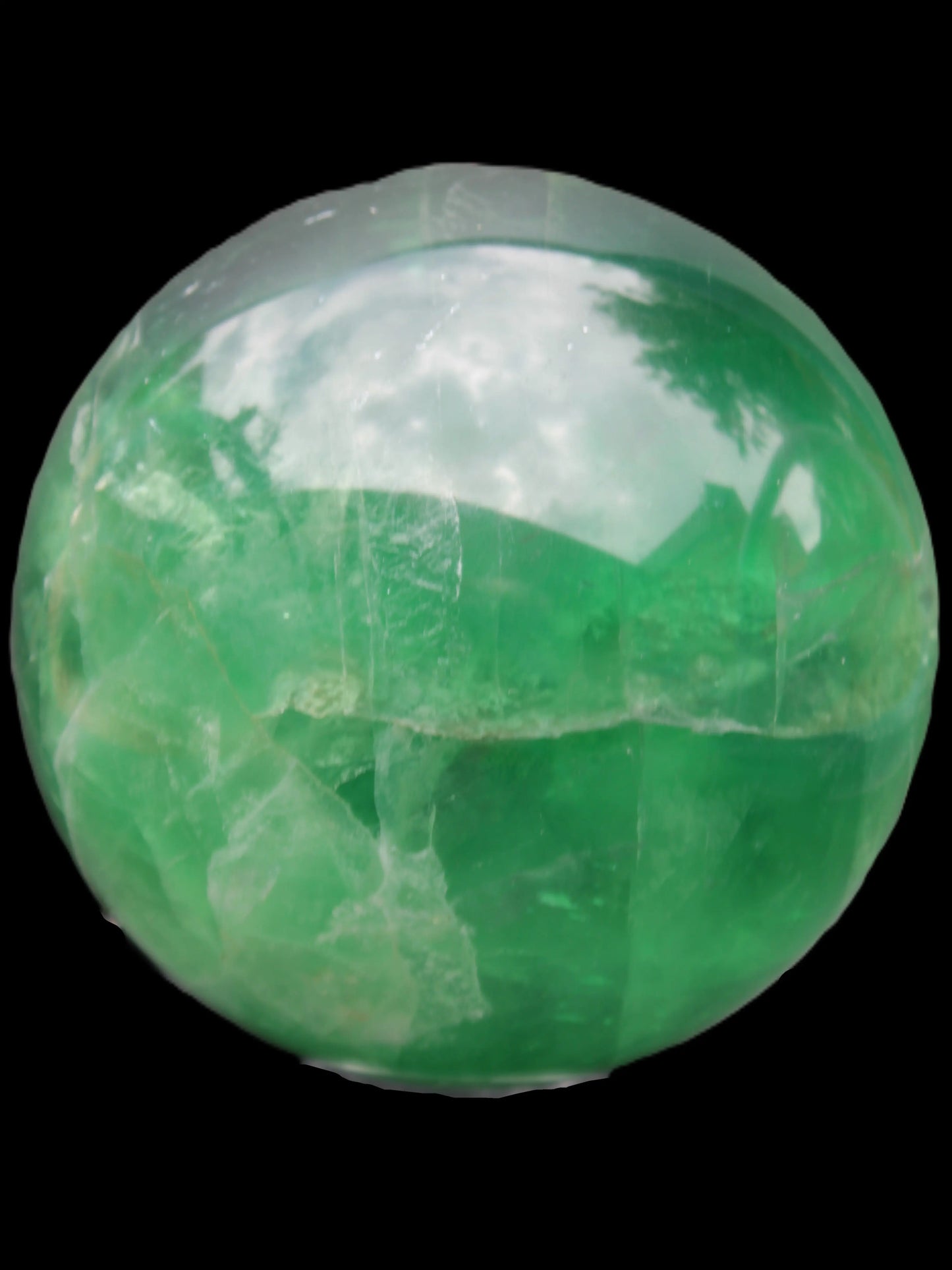 Rainbows Green Fluorite sphere 120mm 3350g Rocks and Things Store