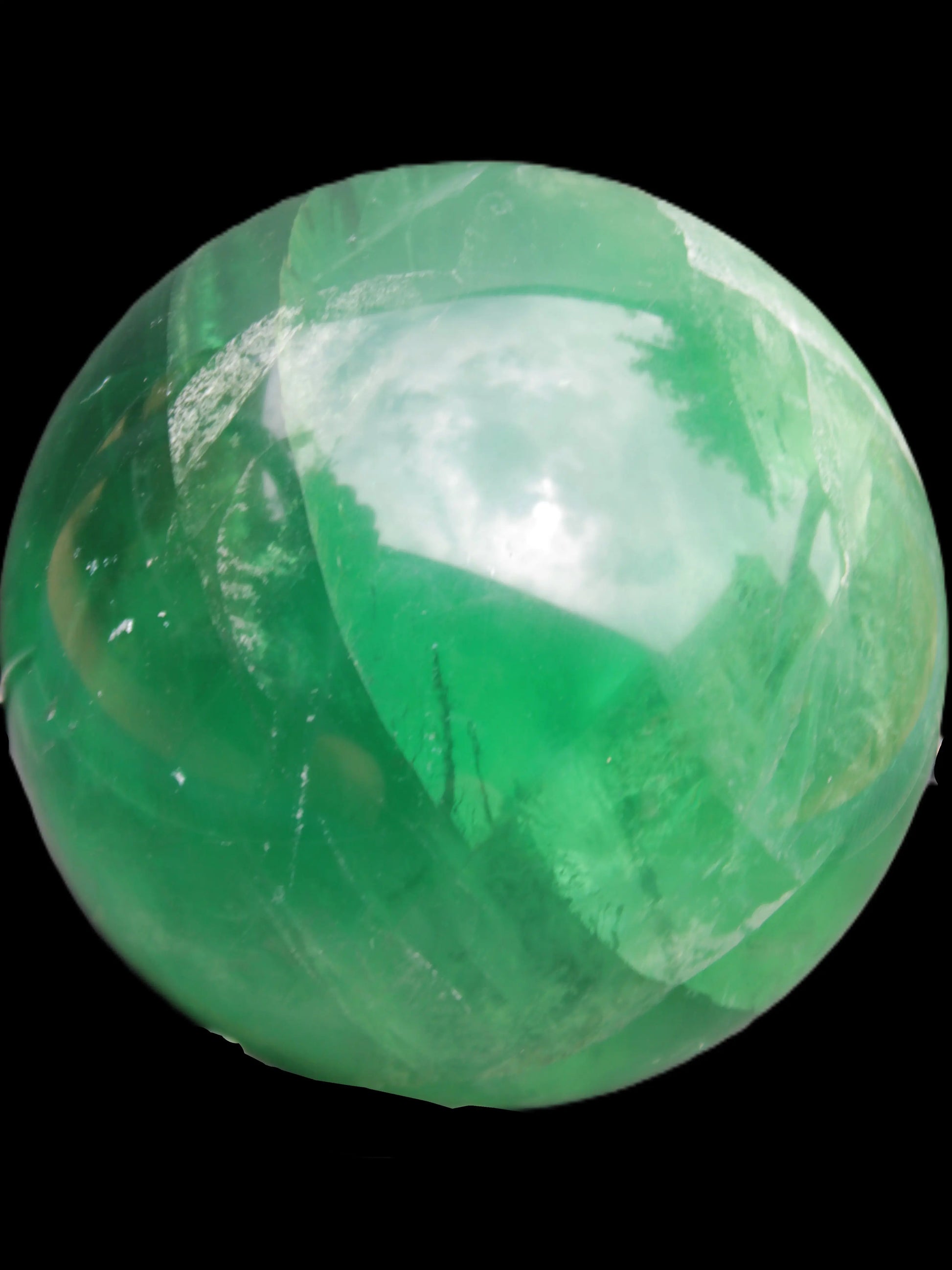 Rainbows Green Fluorite sphere 120mm 3350g Rocks and Things Store