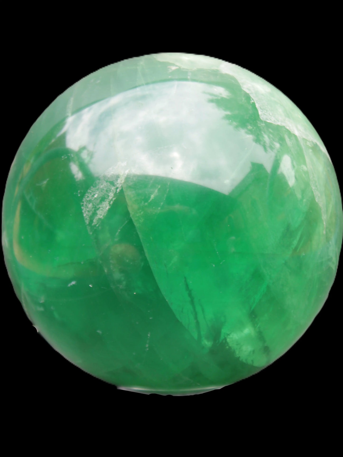 Rainbows Green Fluorite sphere 120mm 3350g Rocks and Things Store