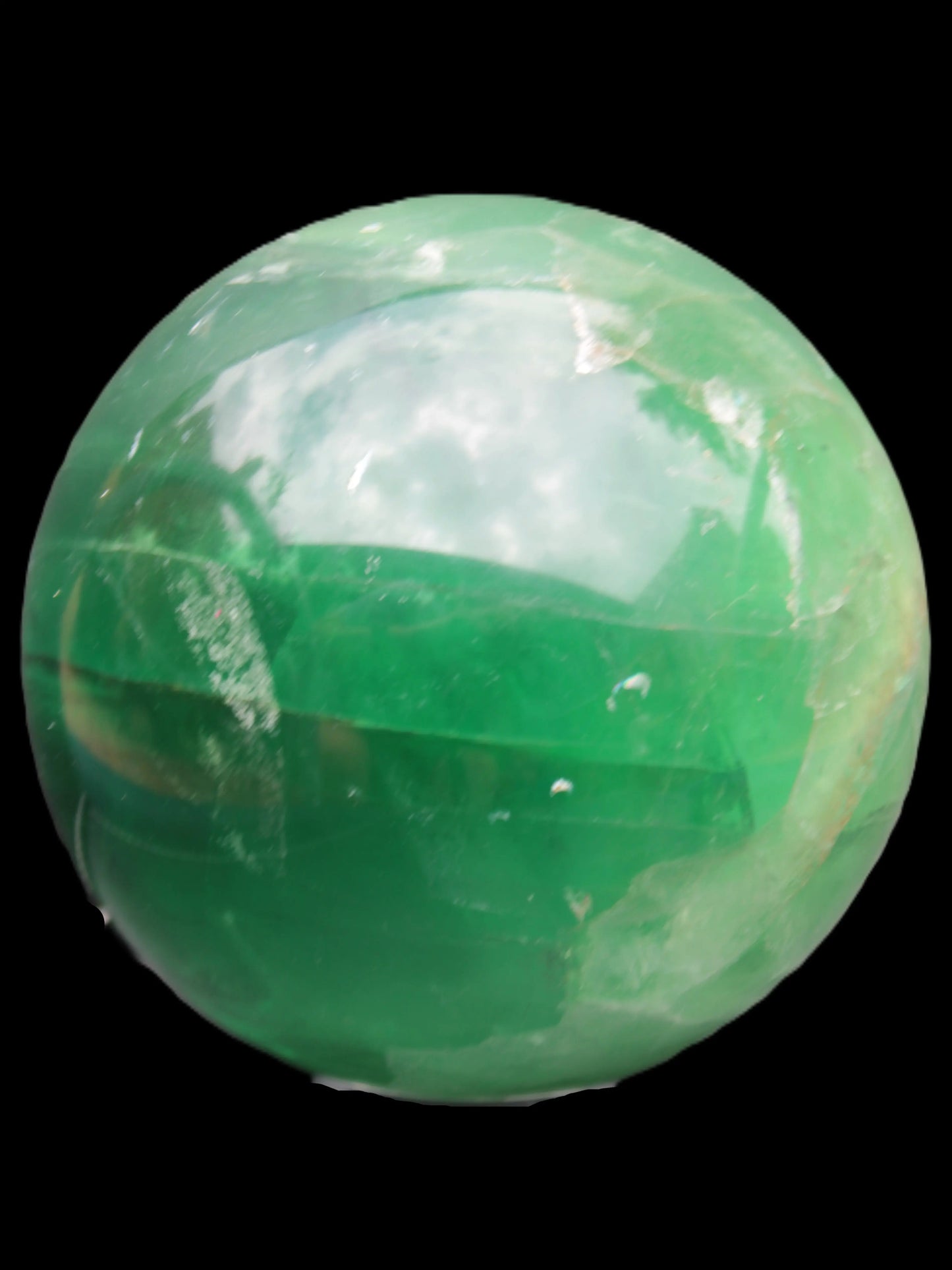 Rainbows Green Fluorite sphere 120mm 3350g Rocks and Things Store