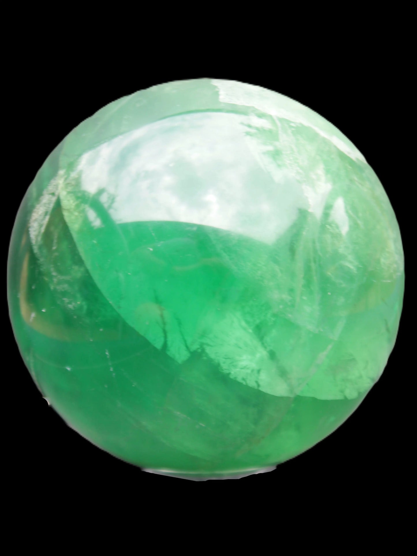 Rainbows Green Fluorite sphere 120mm 3350g Rocks and Things Store