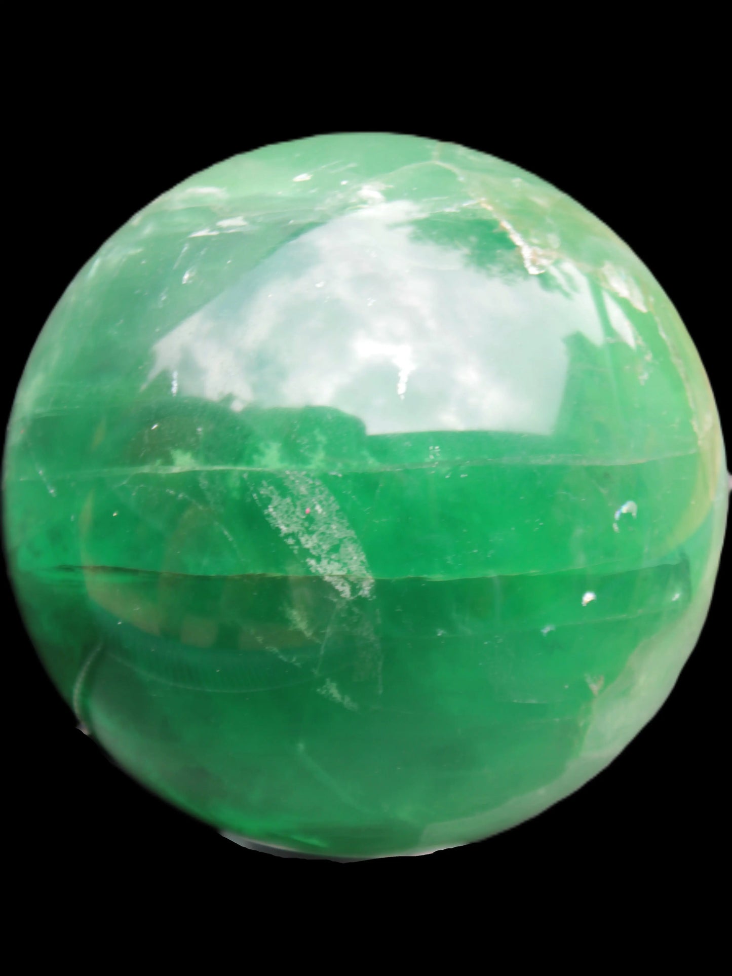 Rainbows Green Fluorite sphere 120mm 3350g Rocks and Things Store