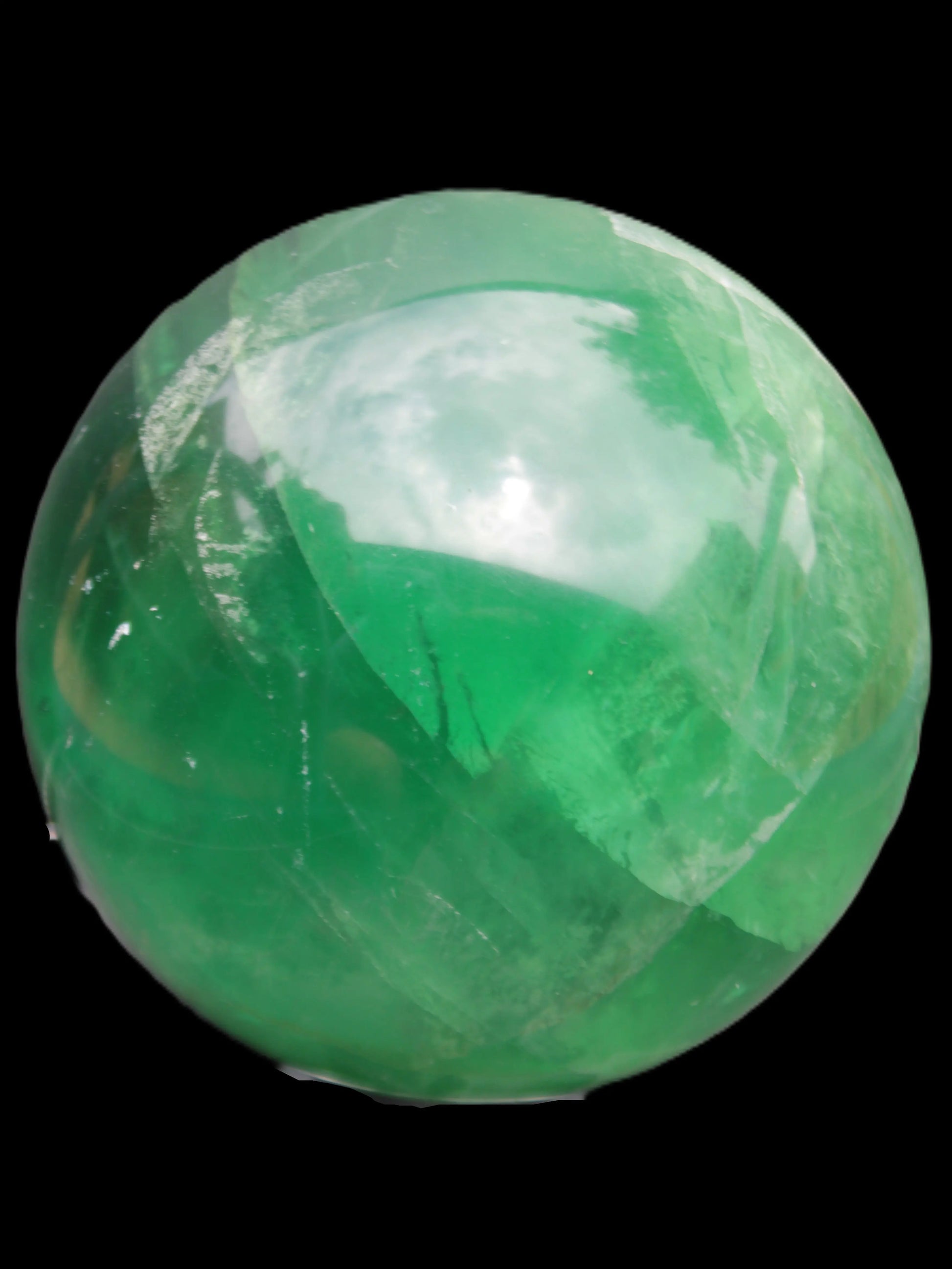 Rainbows Green Fluorite sphere 120mm 3350g Rocks and Things Store