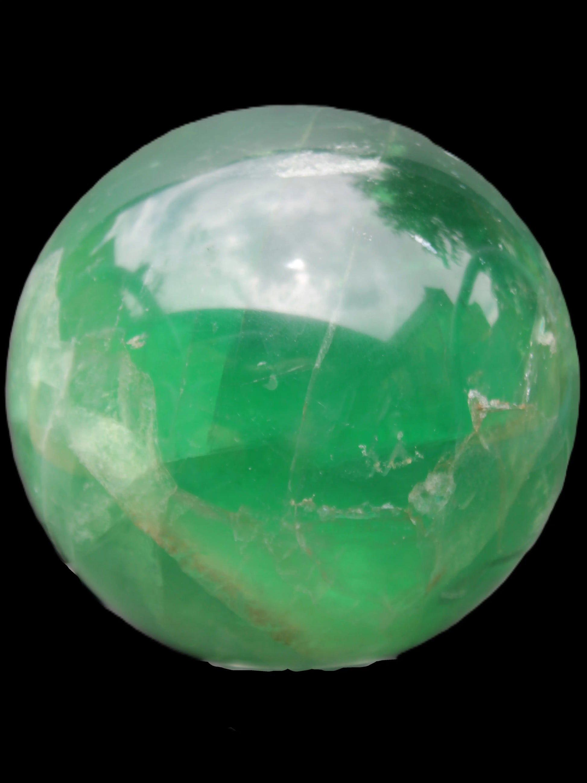 Rainbows Green Fluorite sphere 120mm 3350g Rocks and Things Store