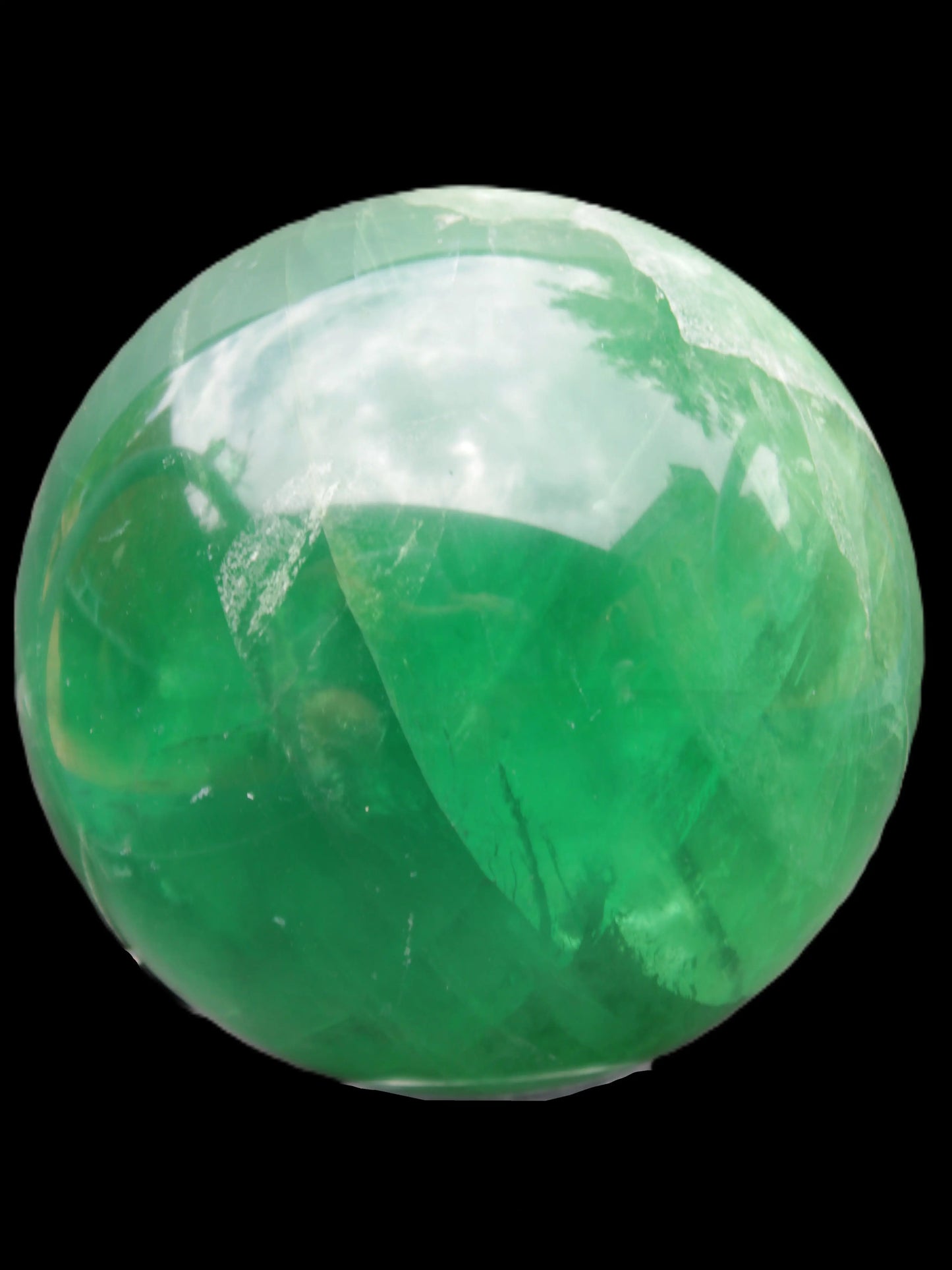 Rainbows Green Fluorite sphere 120mm 3350g Rocks and Things Store