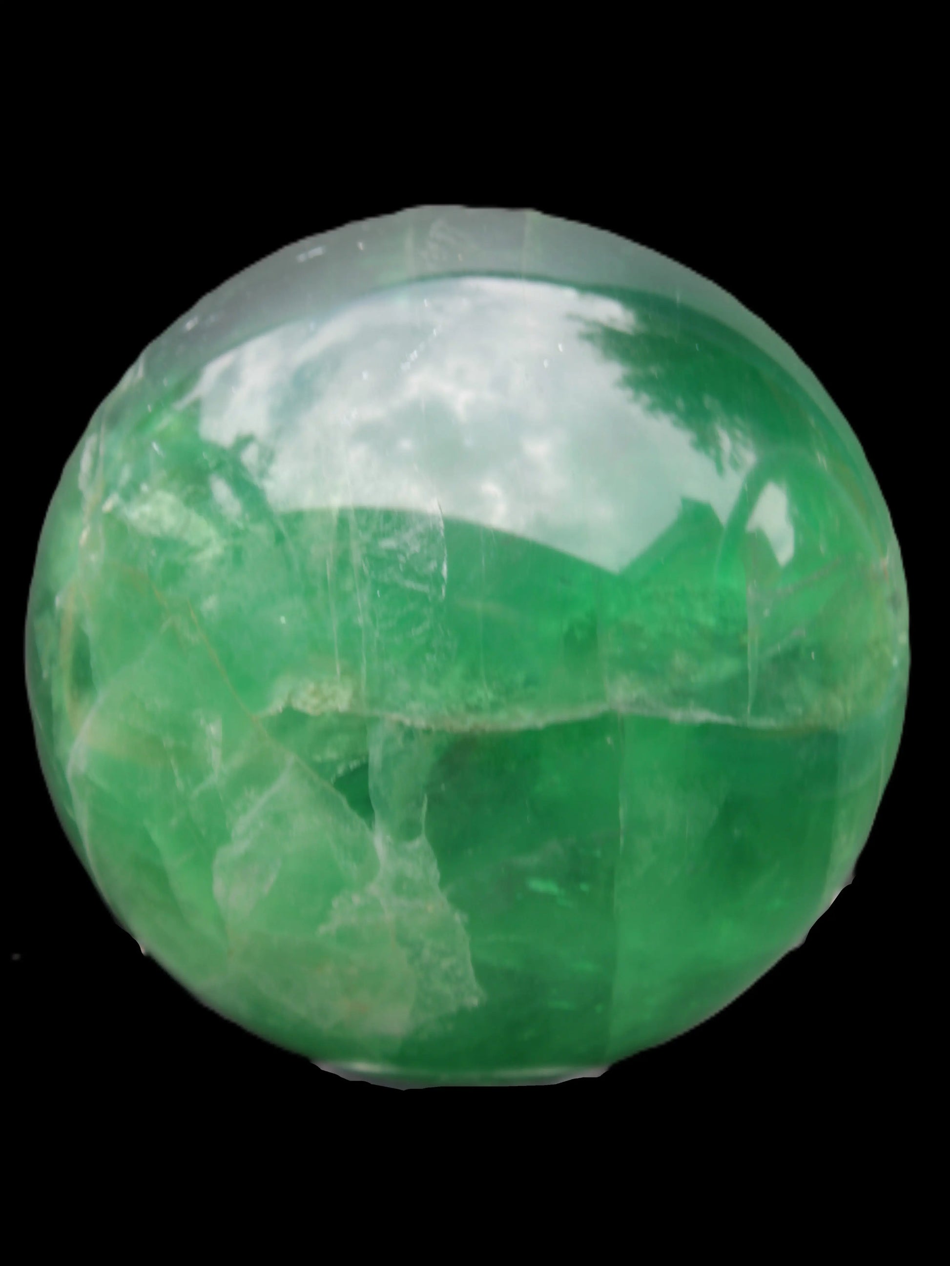 Rainbows Green Fluorite sphere 120mm 3350g Rocks and Things Store