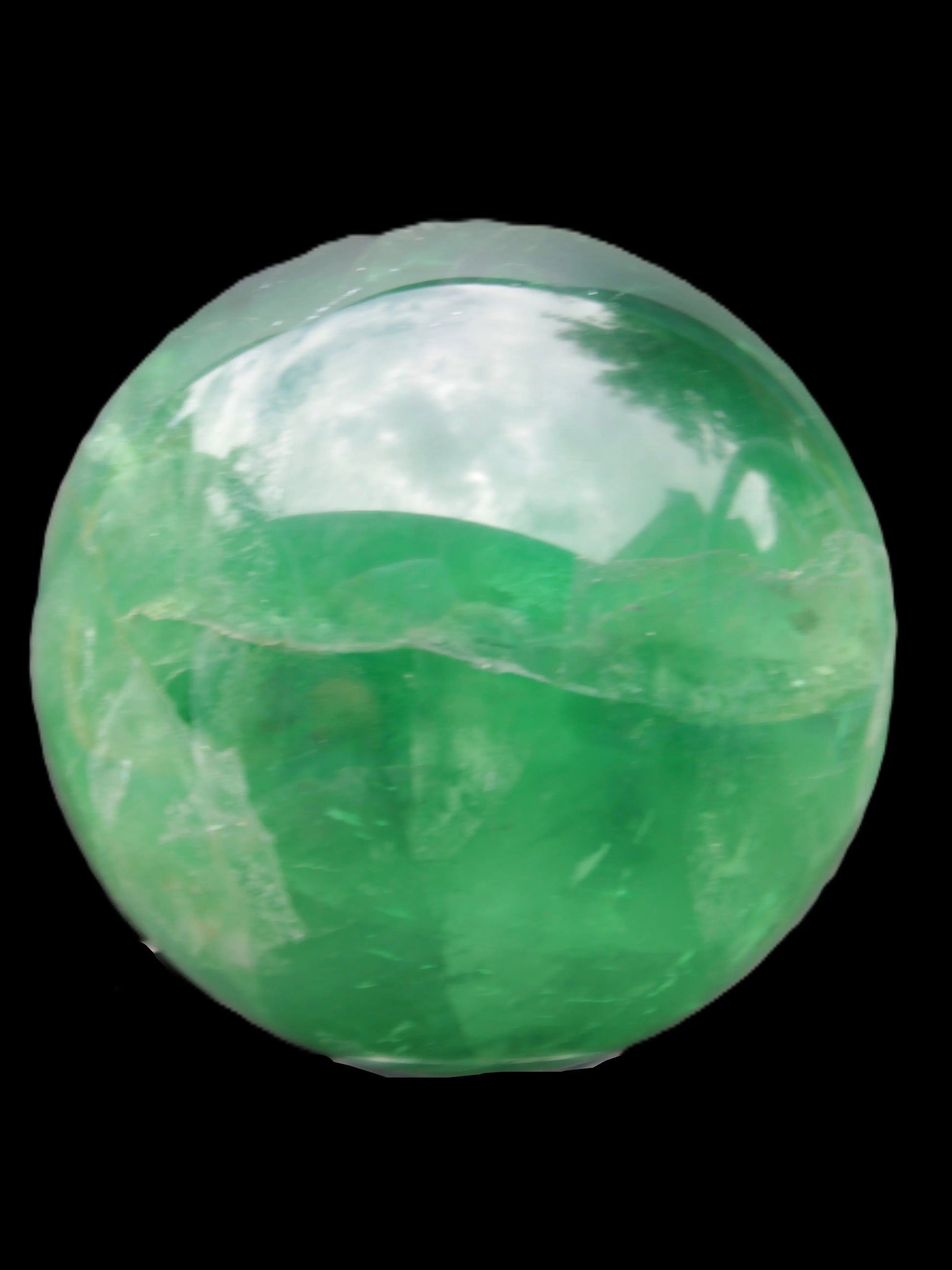 Rainbows Green Fluorite sphere 120mm 3350g Rocks and Things Store