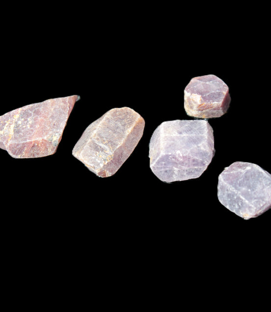 Red Corundum 5 natural Ruby crystals 8g Rocks and Things