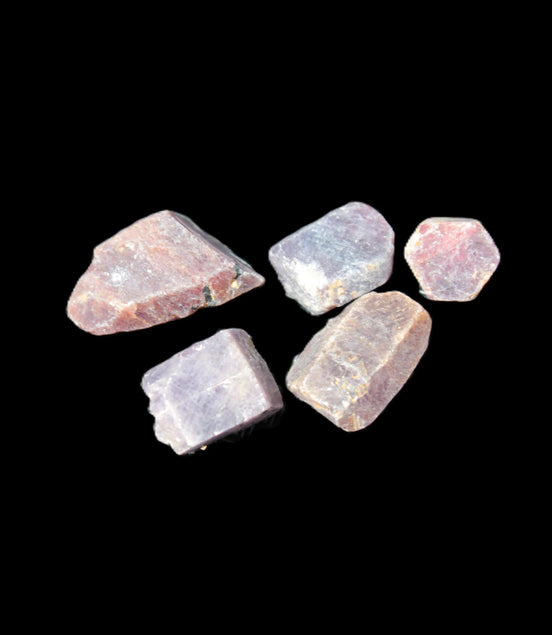Red Corundum 5 natural Ruby crystals 8g Rocks and Things