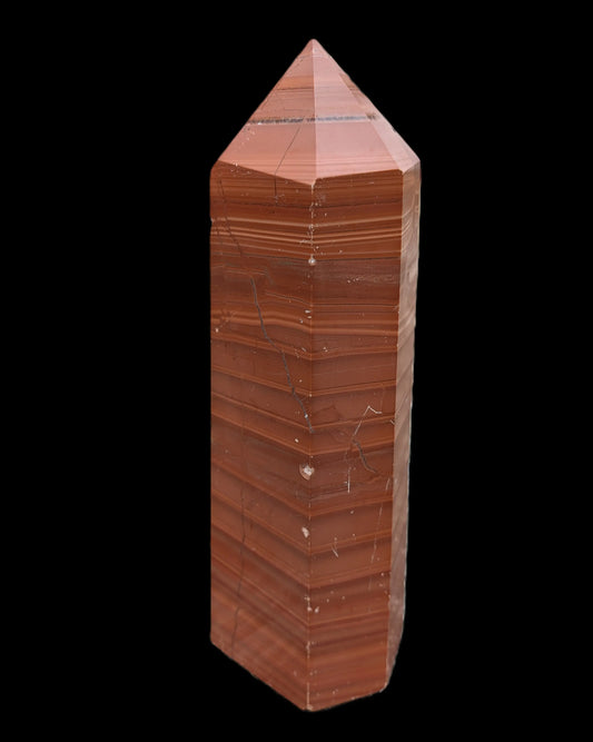 Red Jasper wood grain obelisk 298mm 4013g Rocks and Things Store