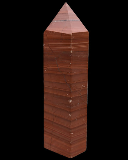 Red Jasper wood grain obelisk 298mm 4013g Rocks and Things Store