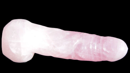 Rose Quartz hand-carved phallus 213g Rocks and Things