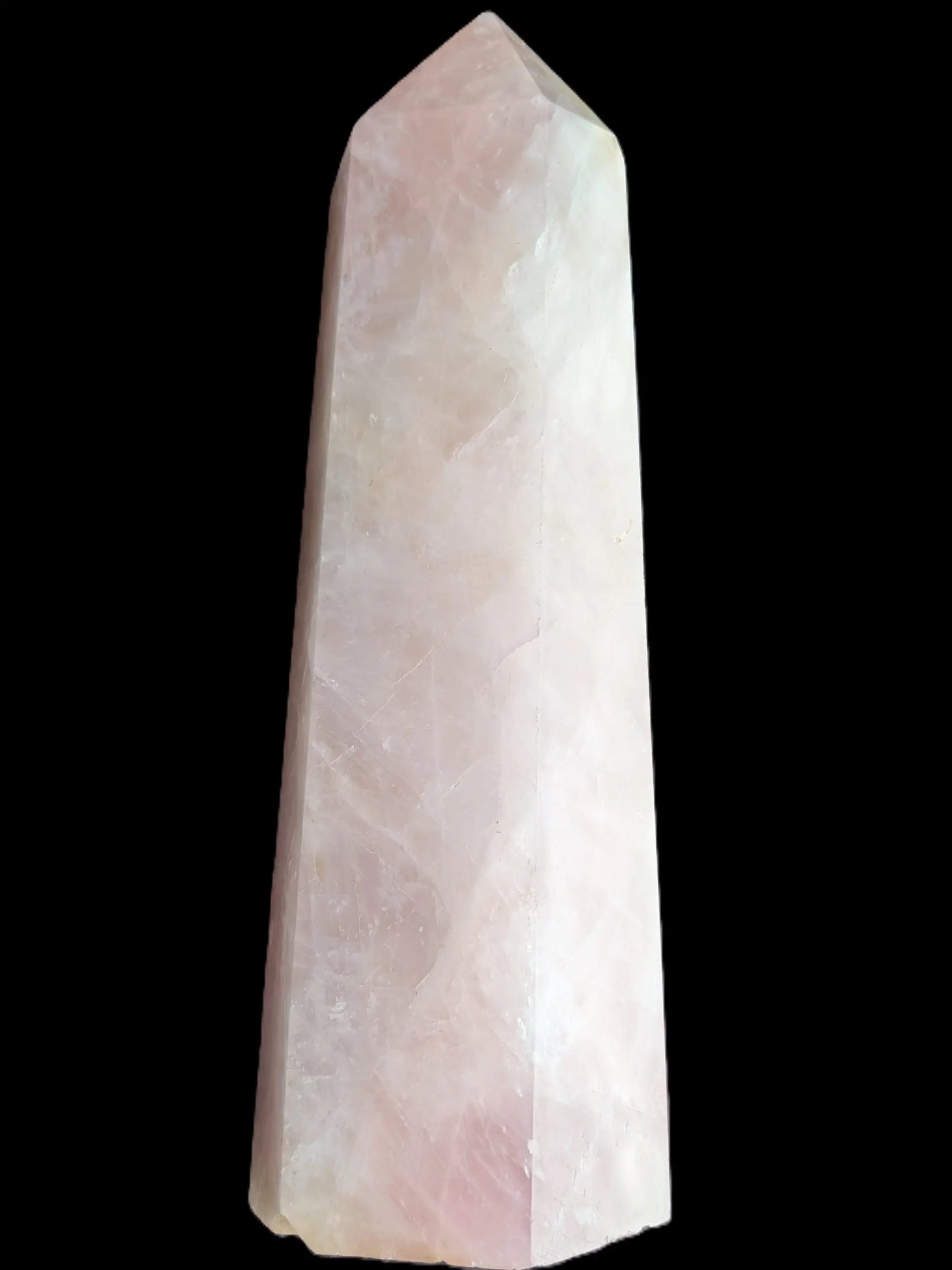 Rose Quartz obelisk wand point 3780g Rocks and Things Store