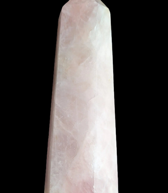 Rose Quartz obelisk wand point 3780g Rocks and Things Store