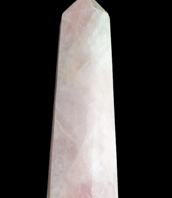 Rose Quartz obelisk wand point 3780g Rocks and Things Store