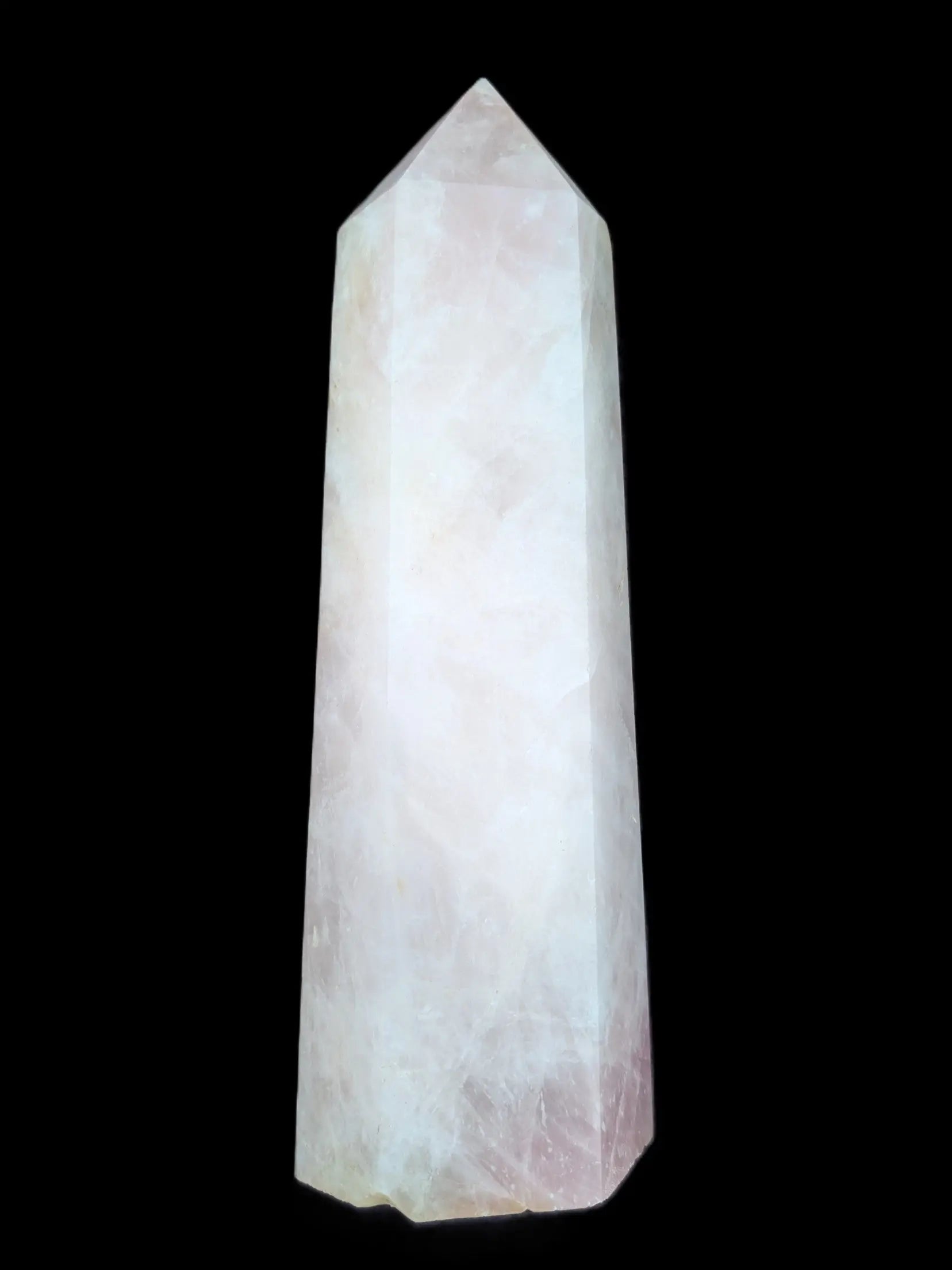 Rose Quartz obelisk wand point 3780g Rocks and Things Store