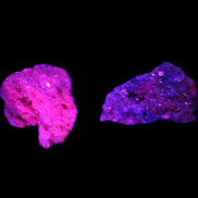 Ruby Natural Corundum crystals 12-14g in UV light