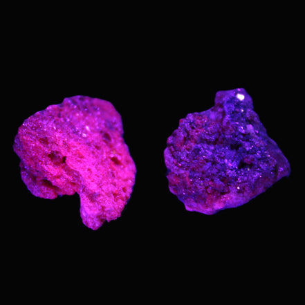 Ruby Natural Corundum crystals 12-14g in UV light