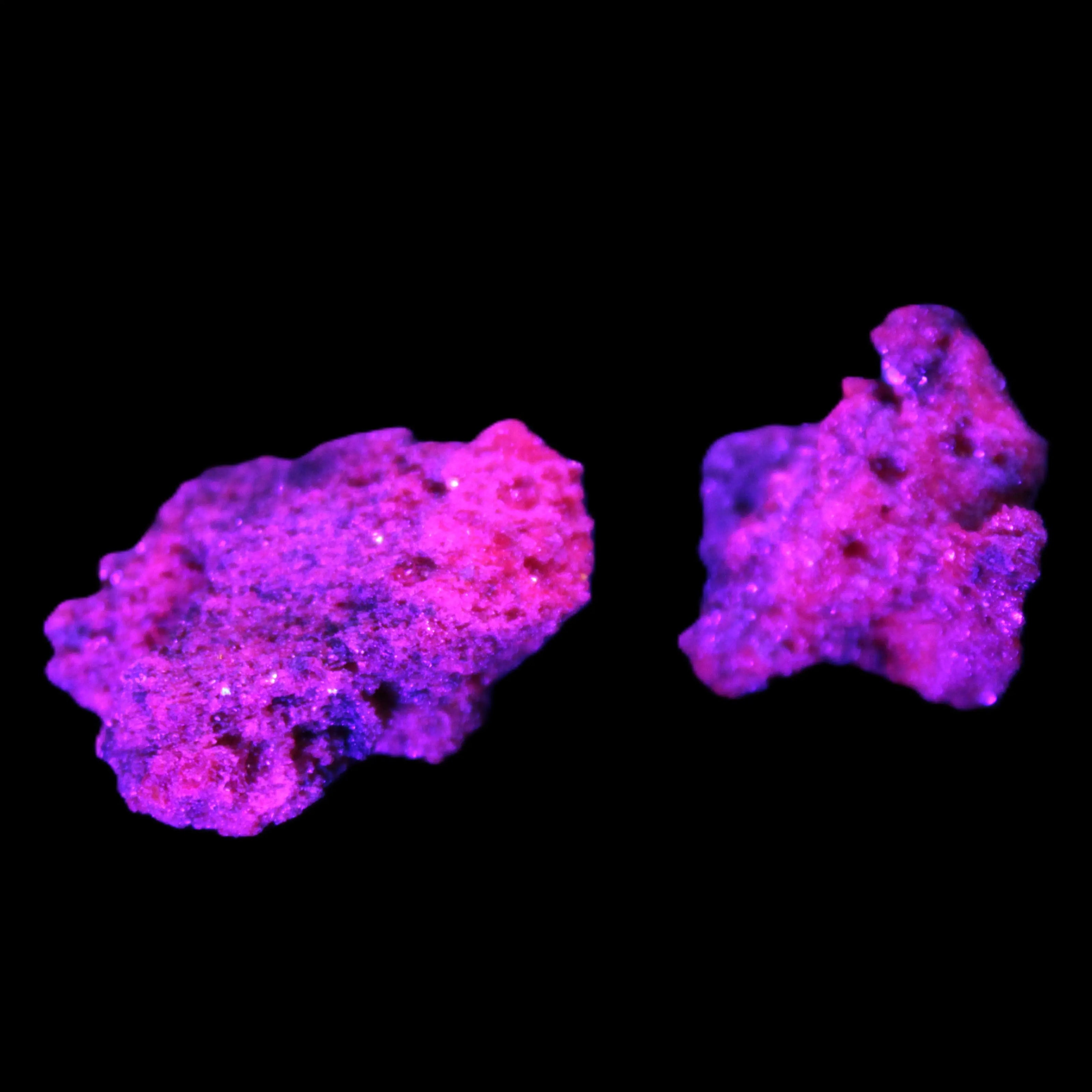 Ruby Natural Corundum crystals 12-14g in UV light
